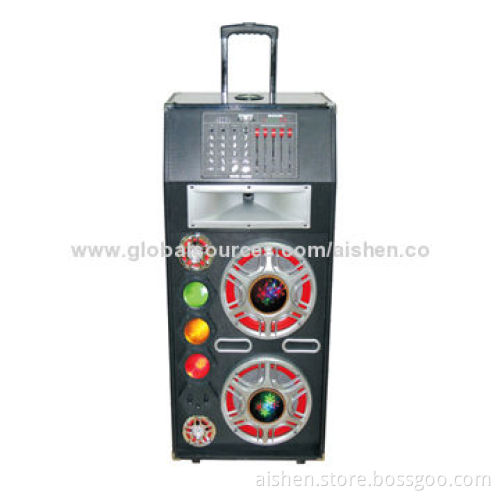 Trolley Speaker with EQ/USB/SD/FM/Remote Control/Traffic Light